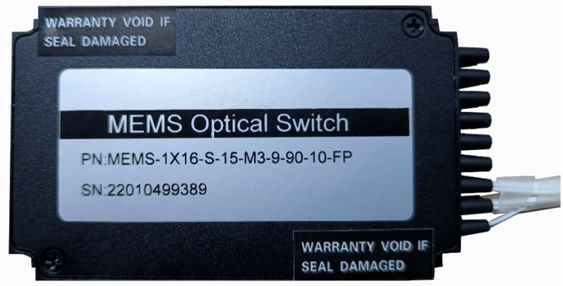 MEMS1×16單模光開關(guān)標(biāo)準(zhǔn)化模塊實(shí)物圖