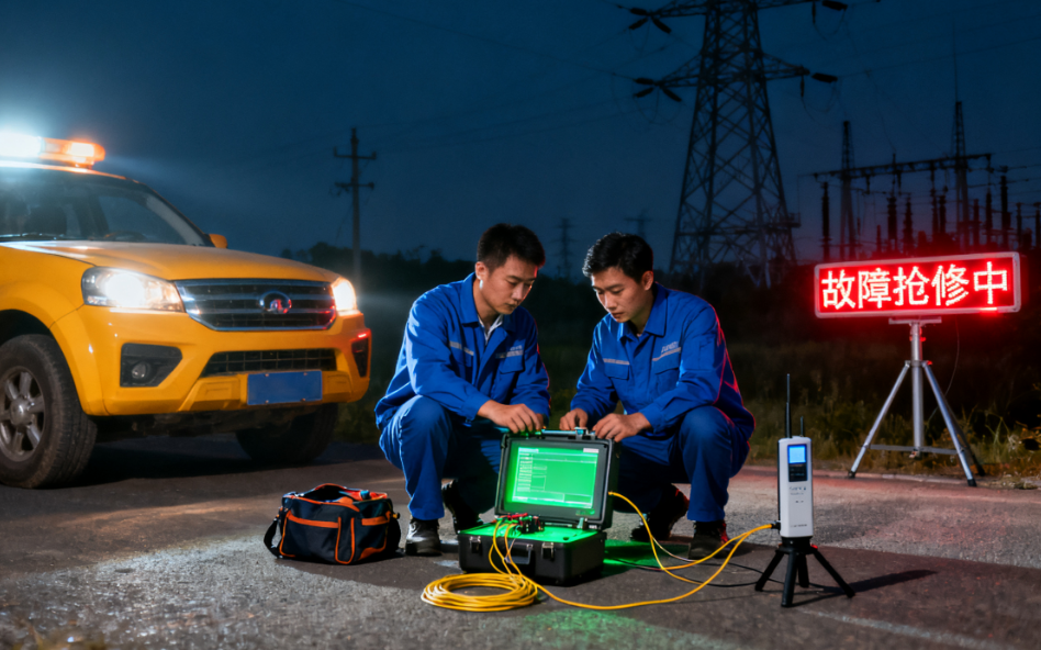 科毅MEMS光開(kāi)關(guān)在智能電網(wǎng)光纖環(huán)網(wǎng)中的保護(hù)倒換示意圖