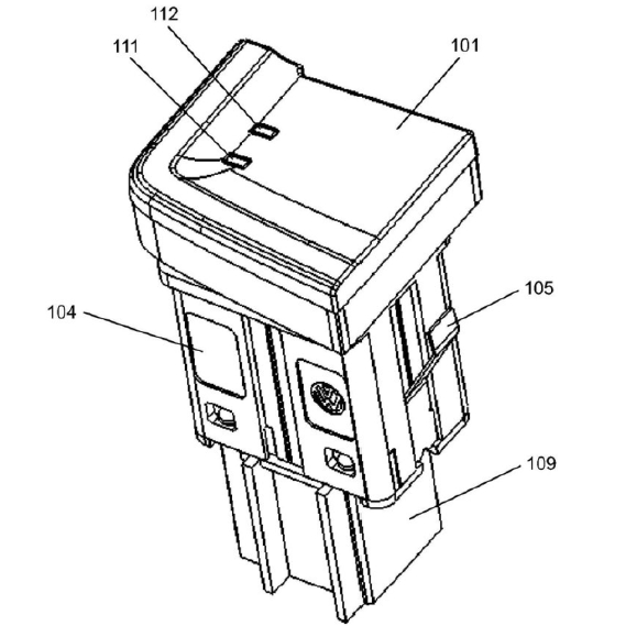 防竄光開關整體結構圖汽車電子開關裝配完成圖