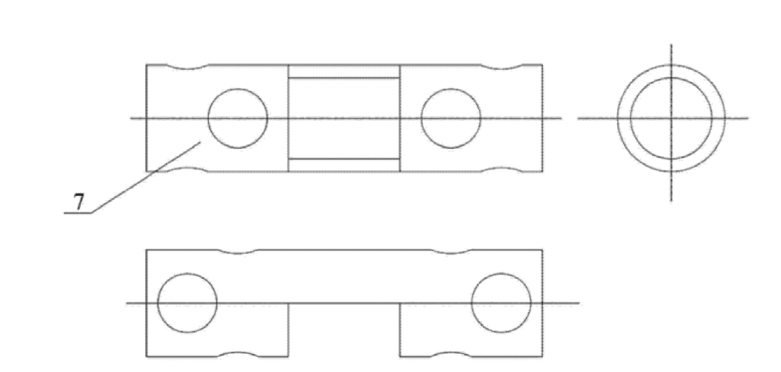 鋼質(zhì)準(zhǔn)直器連接管凹槽與點(diǎn)膠孔結(jié)構(gòu)示意圖 - 廣西科毅光通信