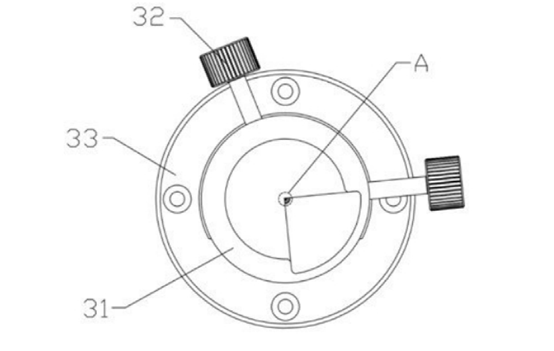 夾持組件夾持保偏光纖時(shí)的俯視圖 - 科毅光通信